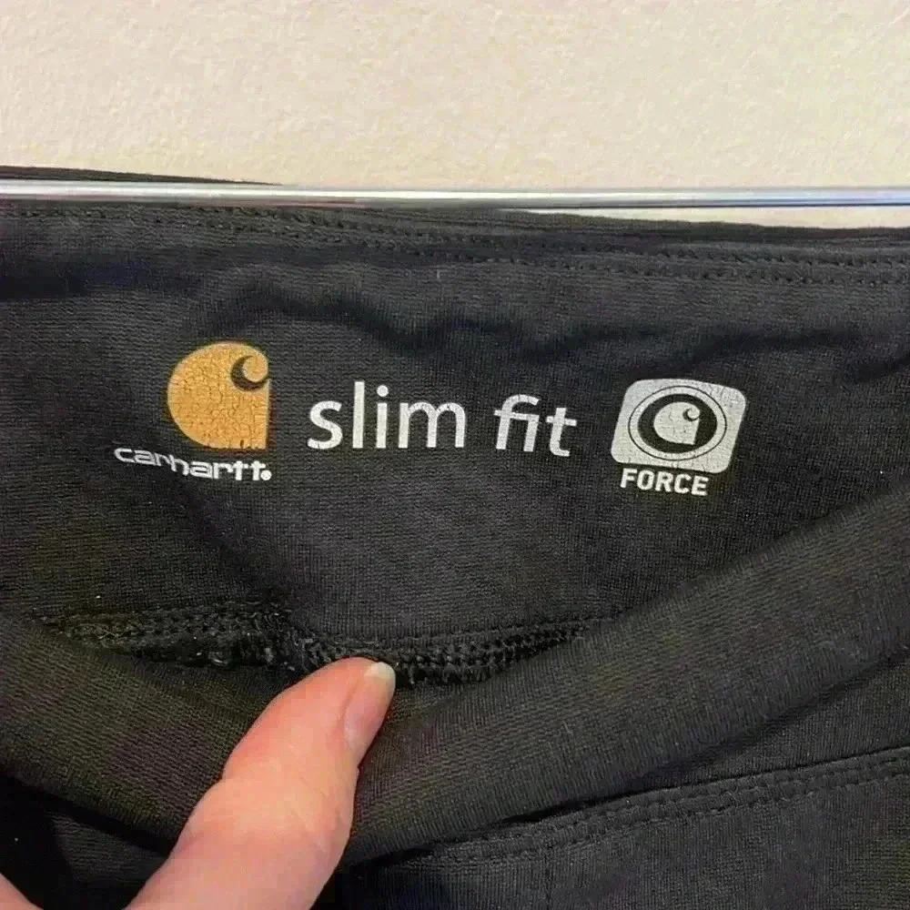 Carhartt Womens Plus Size Slim Fit Mid-Weight Force Pocket Legging Black XL - Picture 3 of 16